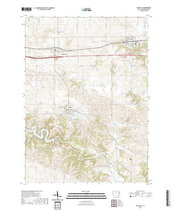 Earlville topographic map thumbnail