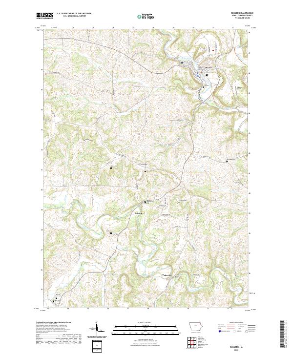 Elkader topographic map thumbnail