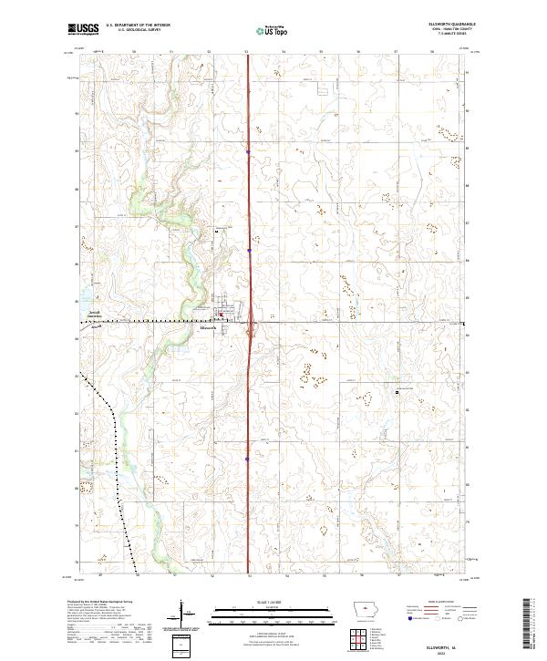 Ellsworth topographic map thumbnail