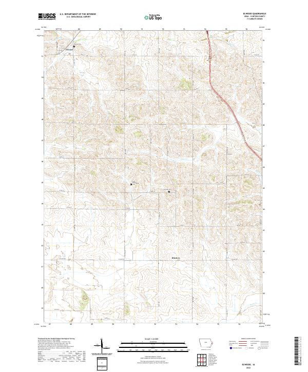 Elwood topographic map thumbnail