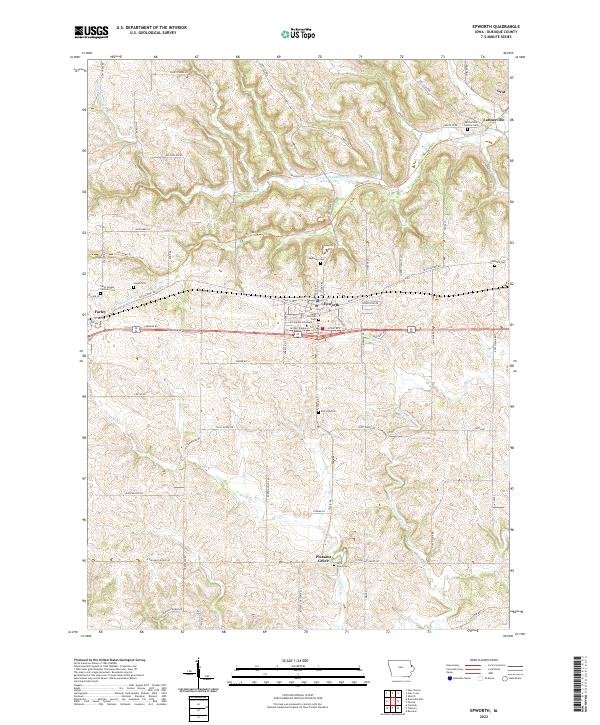 Epworth topographic map thumbnail