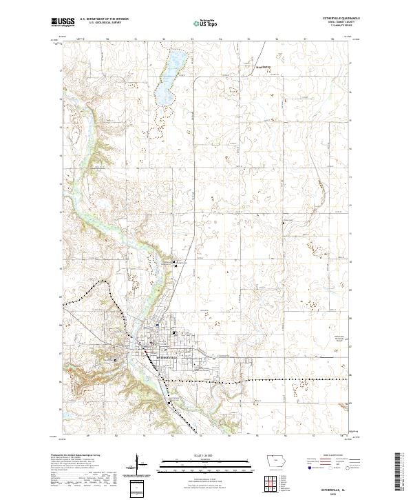 Estherville topographic map thumbnail