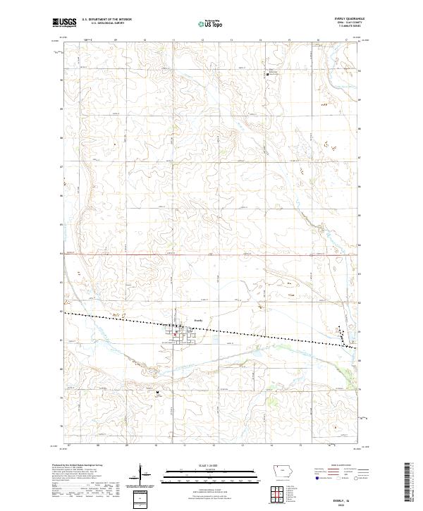 Everly topographic map thumbnail