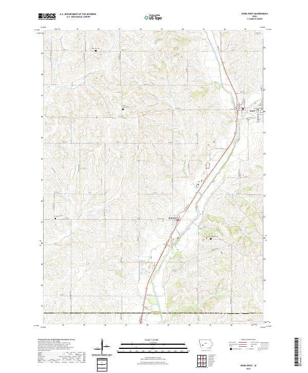 Exira West topographic map thumbnail