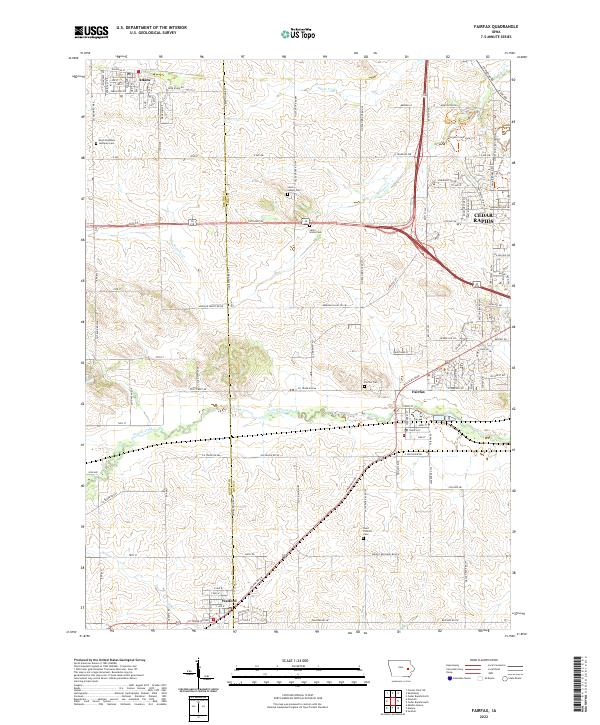 Fairfax topographic map thumbnail