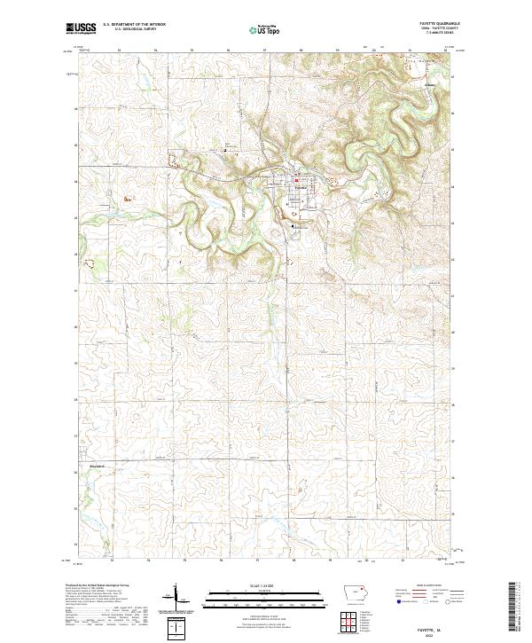 Fayette topographic map thumbnail