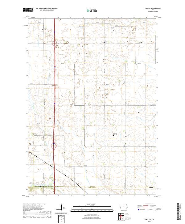 Fertile SE topographic map thumbnail