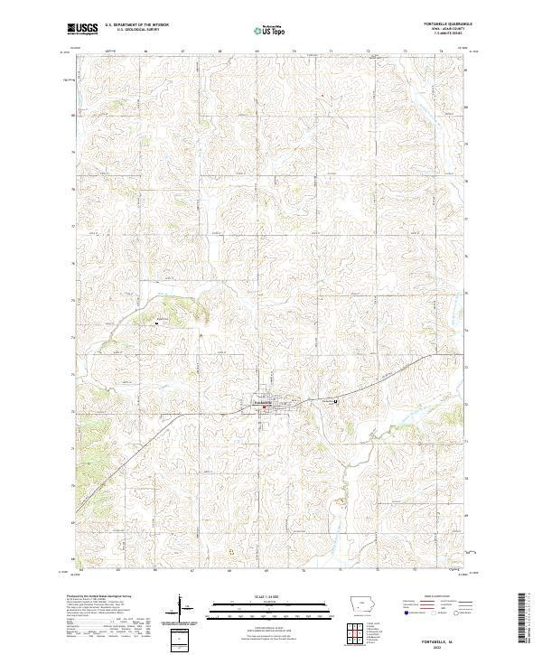 Fontanelle topographic map thumbnail
