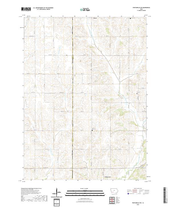 Fontanelle SW topographic map thumbnail