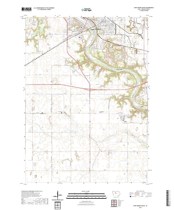 Fort Dodge South topographic map thumbnail