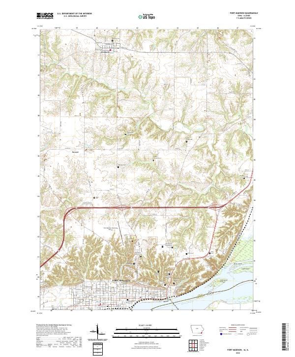 Fort Madison topographic map thumbnail