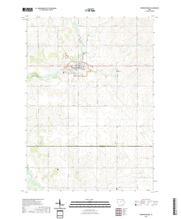 Fredericksburg topographic map thumbnail