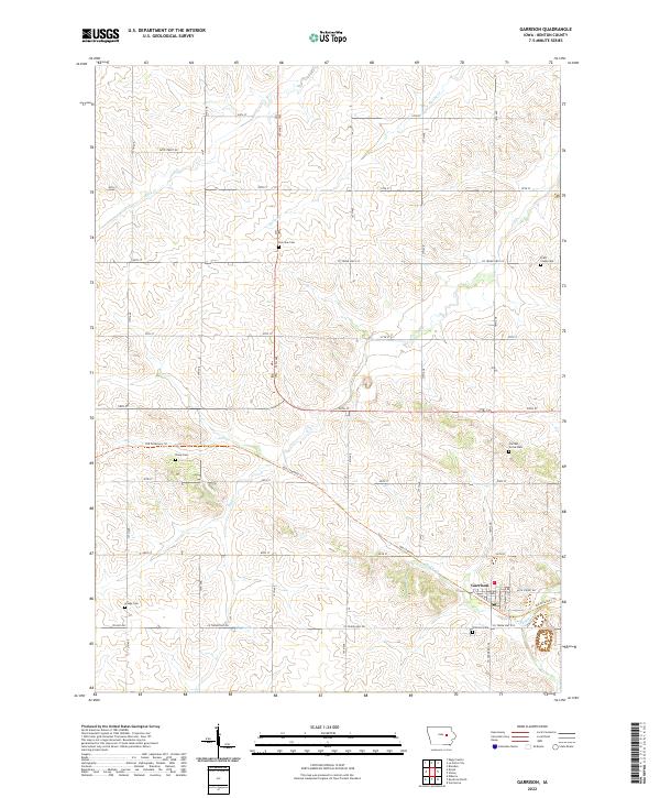 Garrison topographic map thumbnail