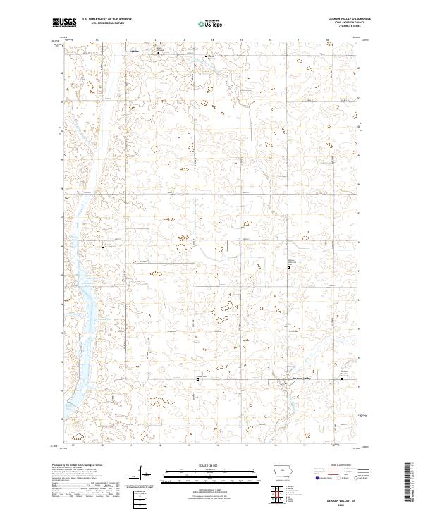 German Valley topographic map thumbnail