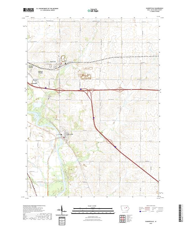 Gilbertville topographic map thumbnail