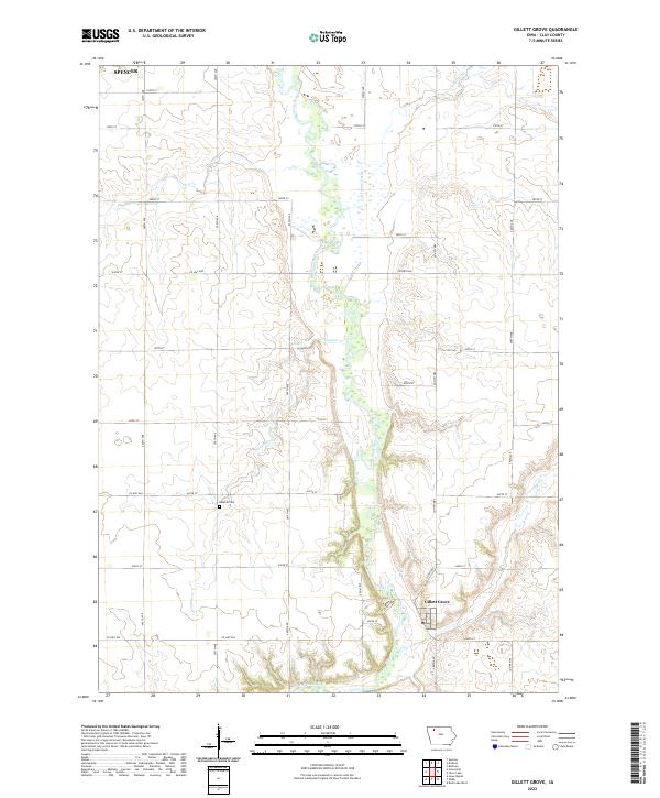 Gillett Grove topographic map thumbnail