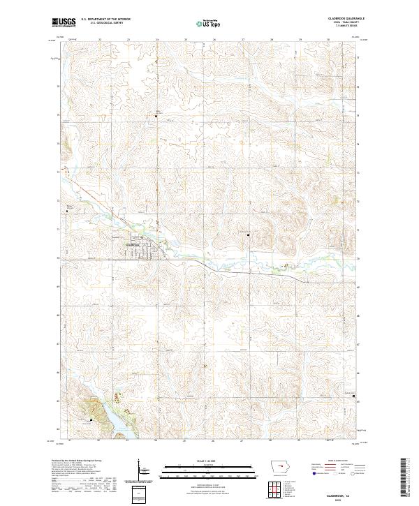 Gladbrook topographic map thumbnail
