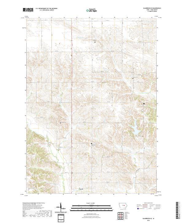 Gladbrook SE topographic map thumbnail