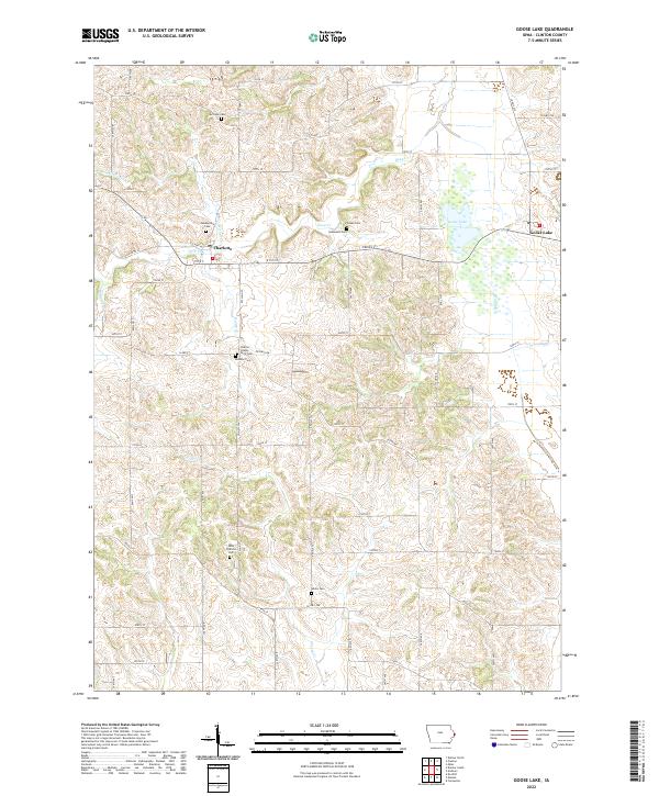 Goose Lake topographic map thumbnail