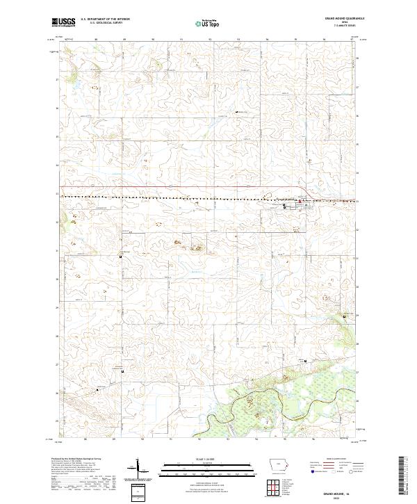 Grand Mound topographic map thumbnail