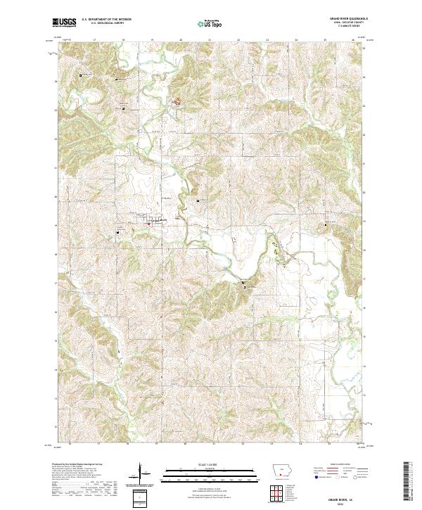 Grand River topographic map thumbnail