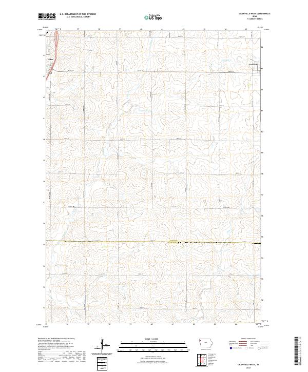 Granville West topographic map thumbnail