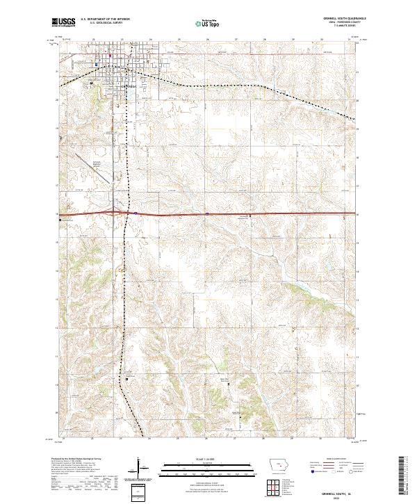 Grinnell South topographic map thumbnail