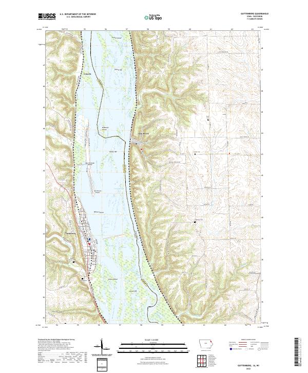 Guttenberg topographic map thumbnail
