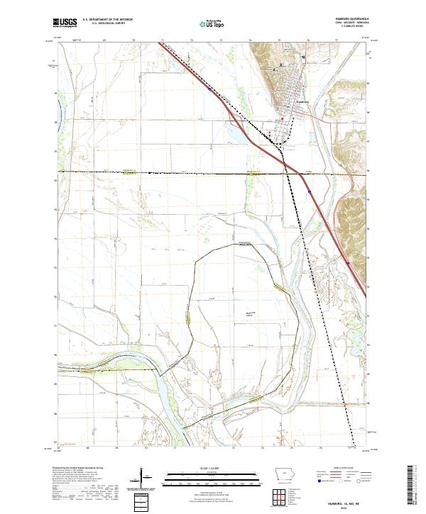 Hamburg topographic map thumbnail