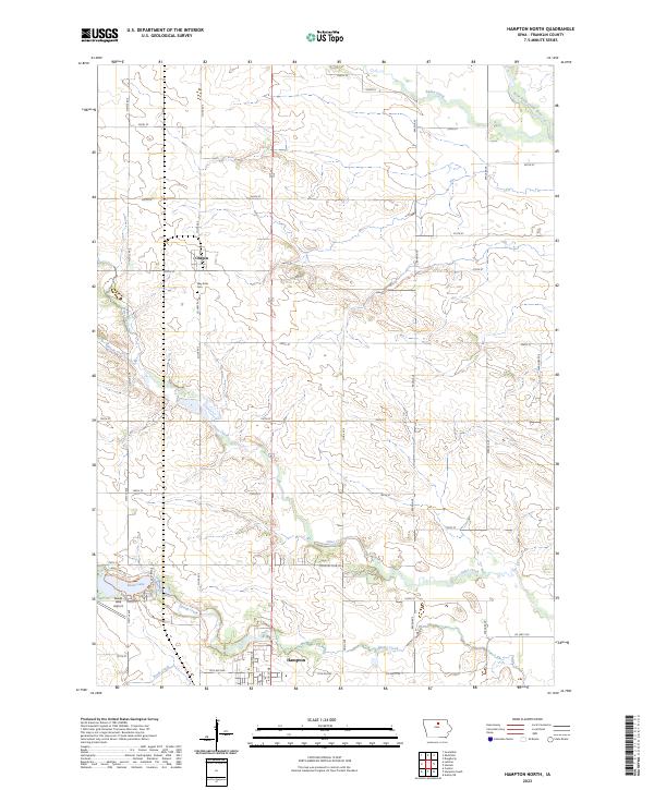 Hampton North topographic map thumbnail
