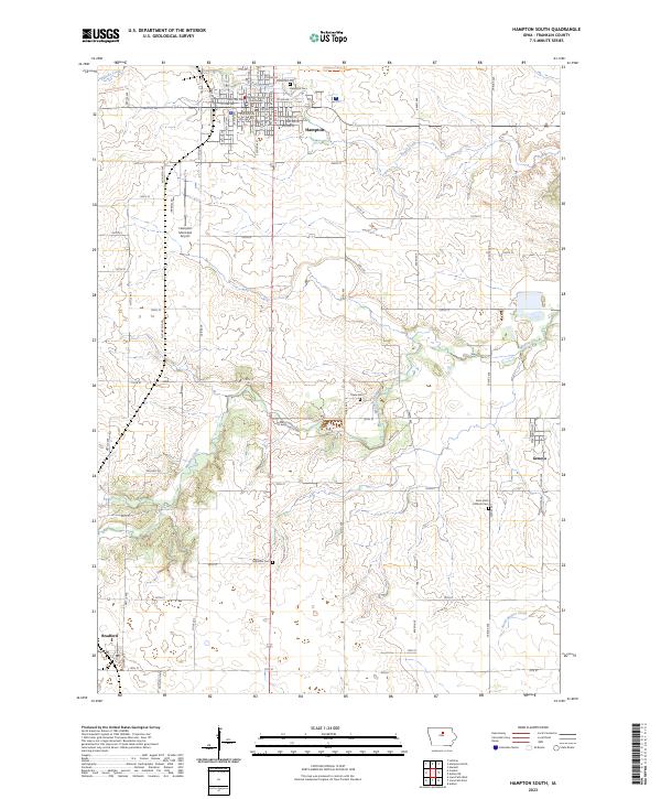 Hampton South topographic map thumbnail