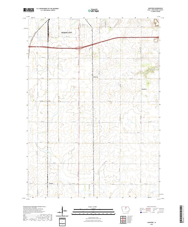 Hanford topographic map thumbnail
