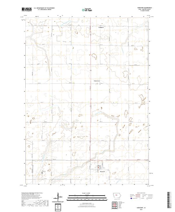Harcourt topographic map thumbnail