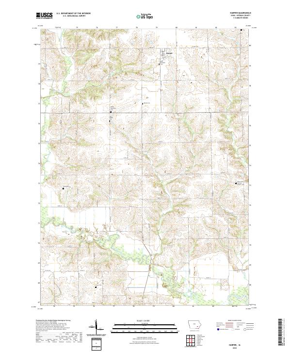 Harper topographic map thumbnail