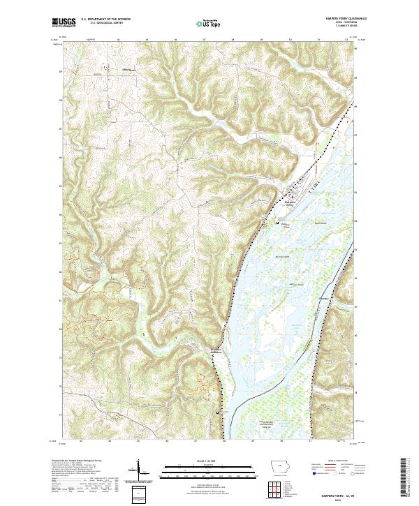 Harpers Ferry topographic map thumbnail