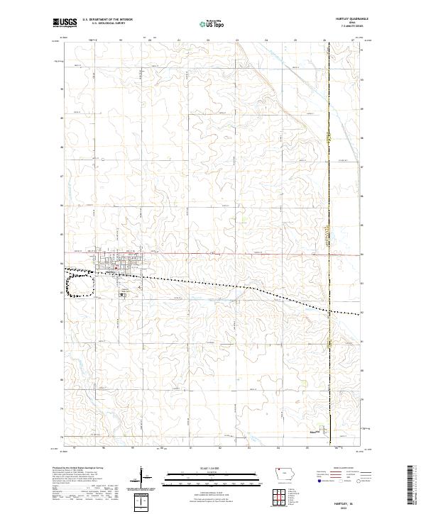 Hartley topographic map thumbnail