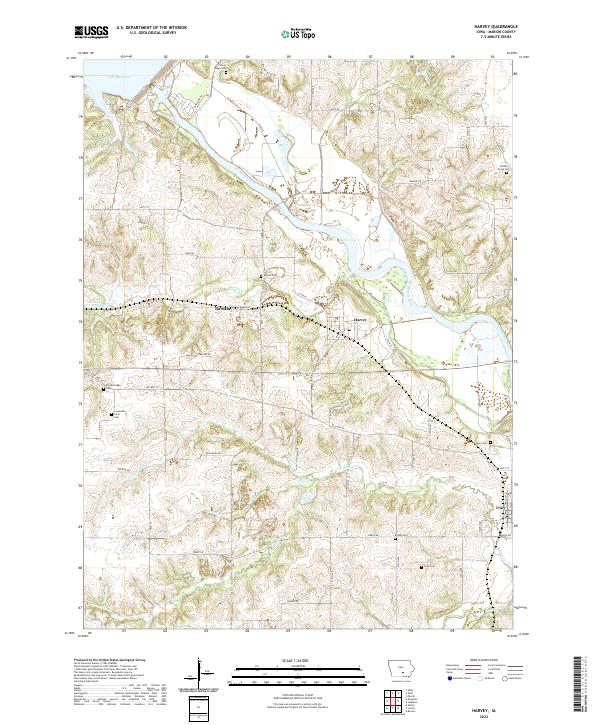 Harvey topographic map thumbnail