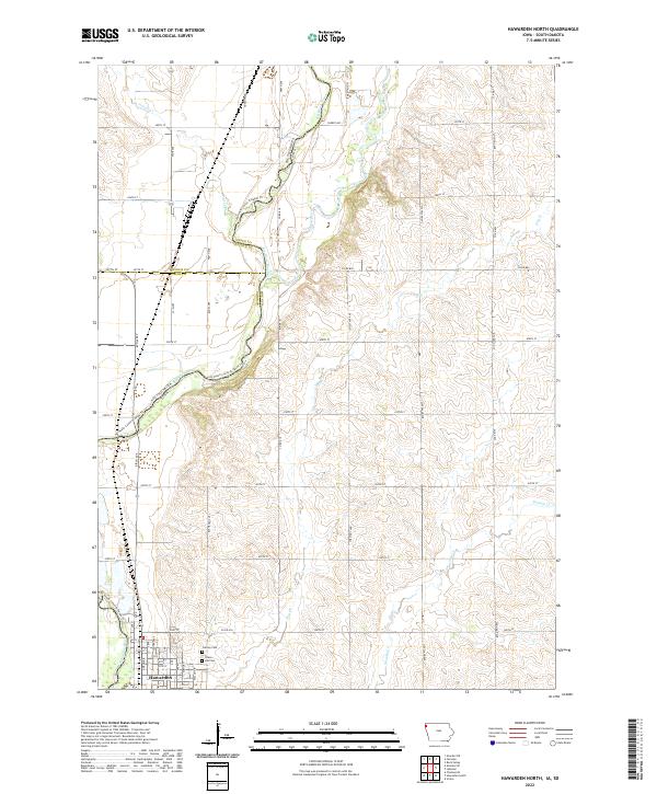 Hawarden North topographic map thumbnail