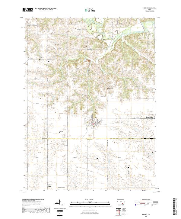 Hedrick topographic map thumbnail