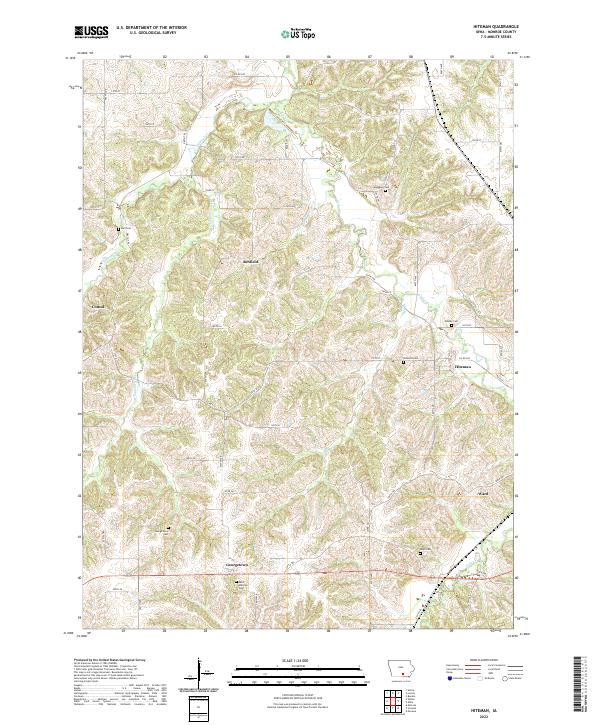 Hiteman topographic map thumbnail