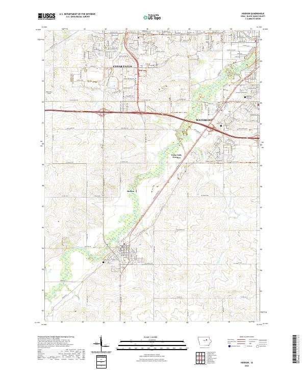 Hudson topographic map thumbnail