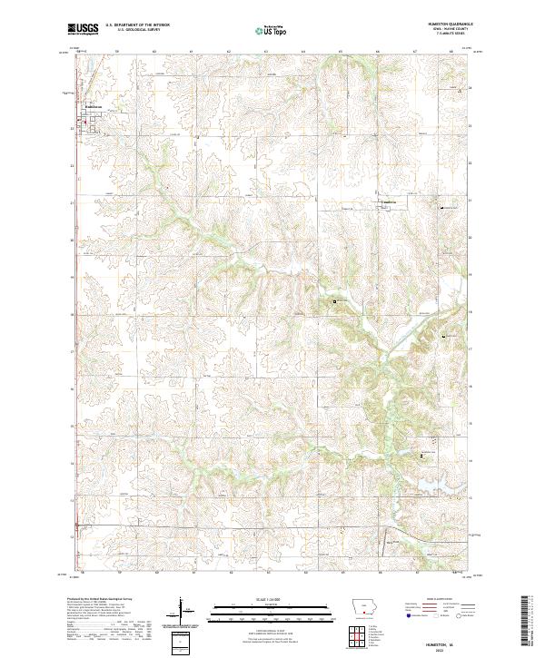 Humeston topographic map thumbnail