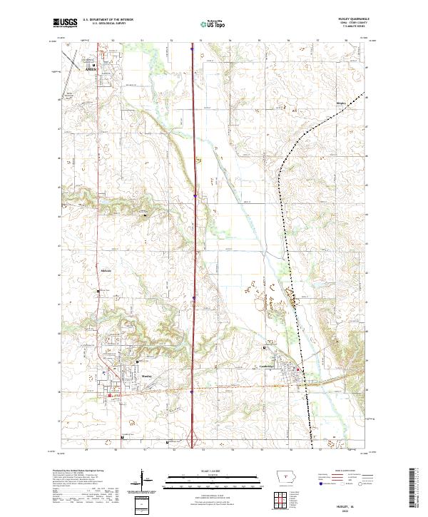 Huxley topographic map thumbnail