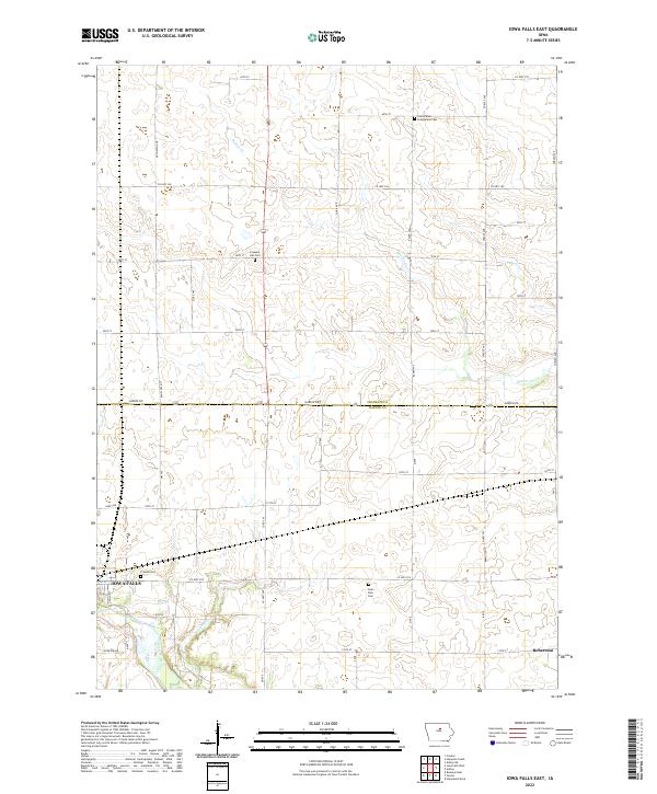 Iowa Falls East topographic map thumbnail