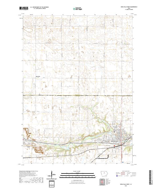Iowa Falls West topographic map thumbnail