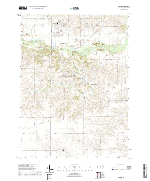 Kalona topographic map thumbnail