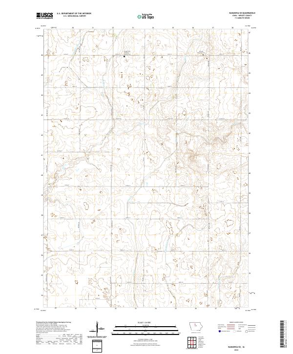 Kanawha SE topographic map thumbnail