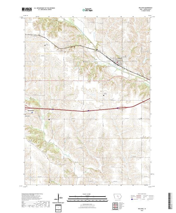 Kellogg topographic map thumbnail