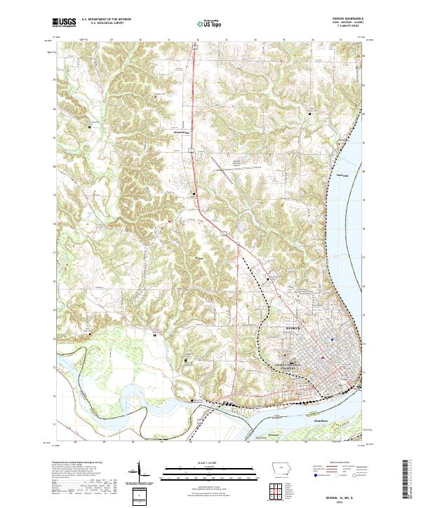 Keokuk 2022 topographic map thumbnail