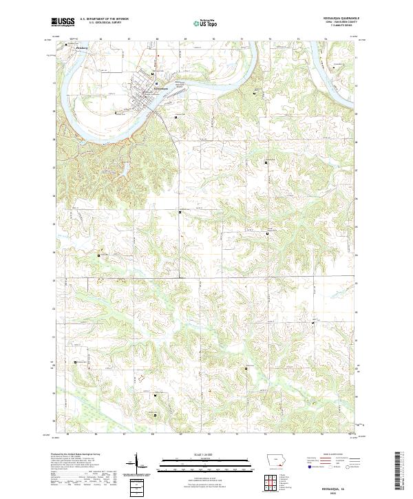 Keosauqua topographic map thumbnail